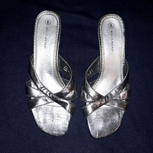 White Stag Silver High Heeled sandals Size 8